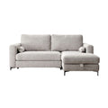 **Sofa w kolorze szarym z funkcją leżanki**